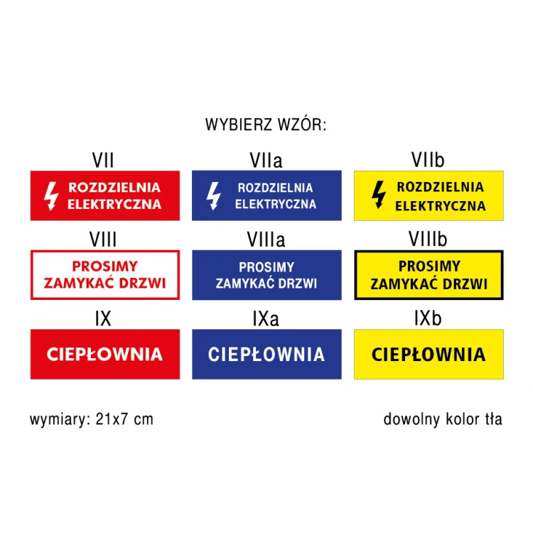 Information Plates for Housing Cooperatives - Size 210x70mm - PVC - Color UV Print - TAB160