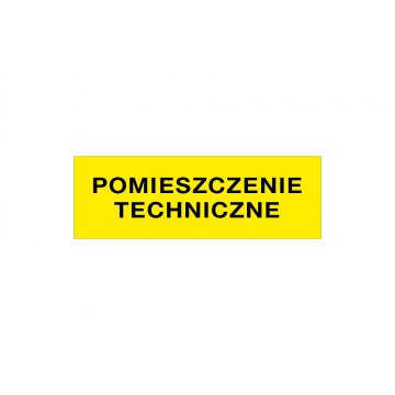 Information Plates for Technical Rooms - size 210x70mm - PVC - UV color print - TAB161