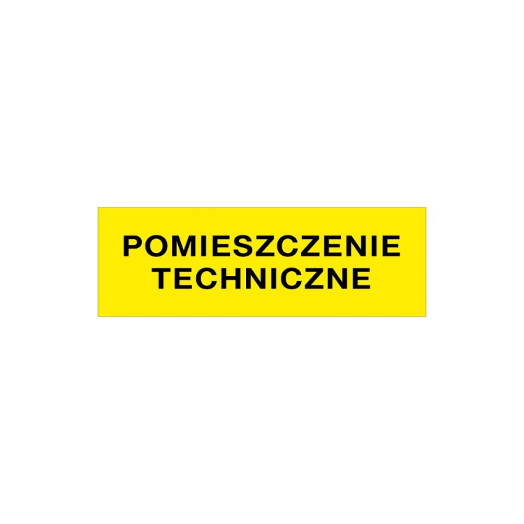 Information Plates for Technical Rooms - size 210x70mm - PVC - UV color print - TAB161