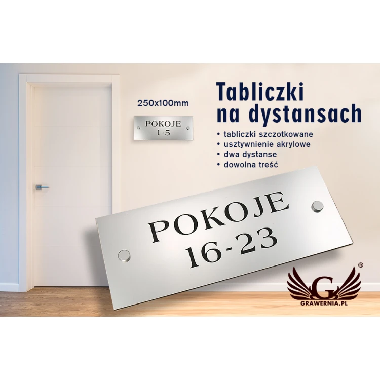 Information Plates - Rooms from to - SZ015a - dim. 250x100mm