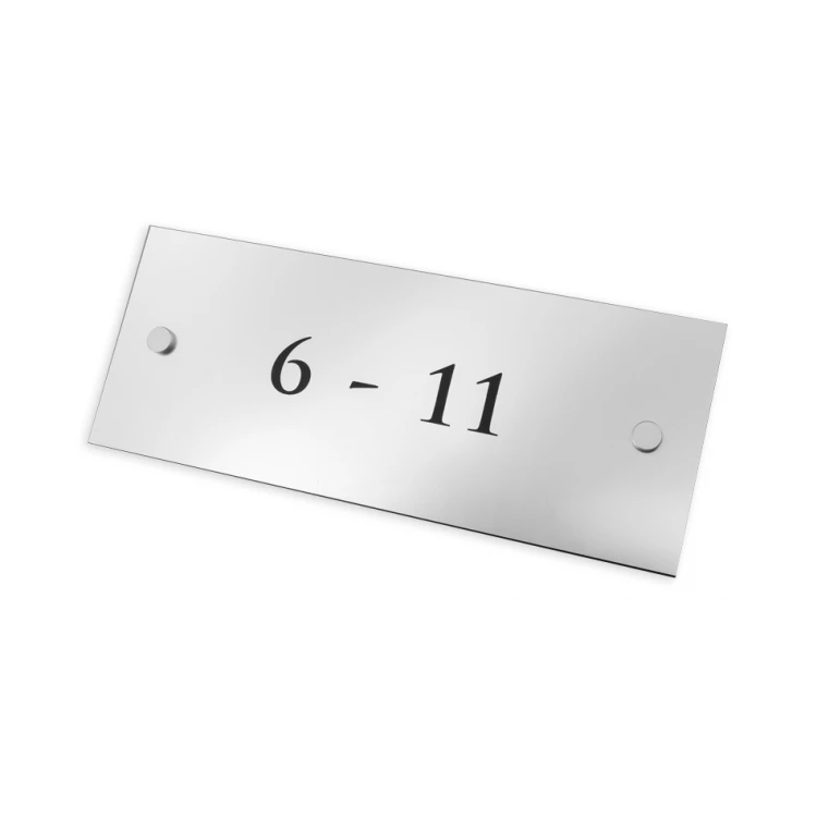 Information Plates - Rooms from to - SZ015a - dim. 250x100mm