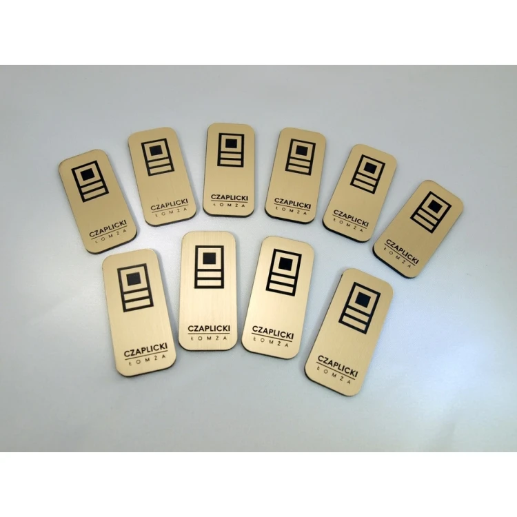 Small Gold and Silver Plates - Size 45x20mm