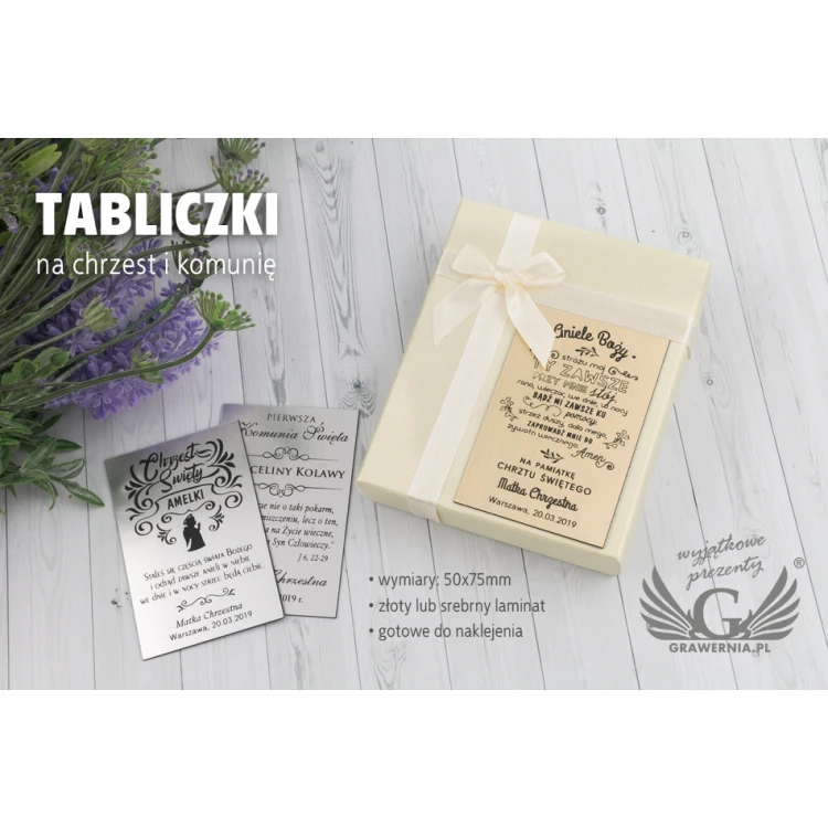 Baptism and Holy Communion Plaques - size: 50x75mm - TAB072