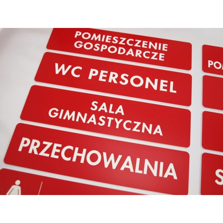 Door Plates - Red - Size 20x5cm