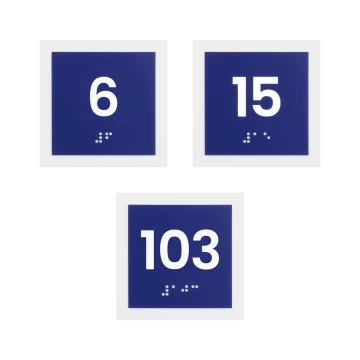 Door or Wall Plaques with Any Number - Size 74x74mm - TAB561