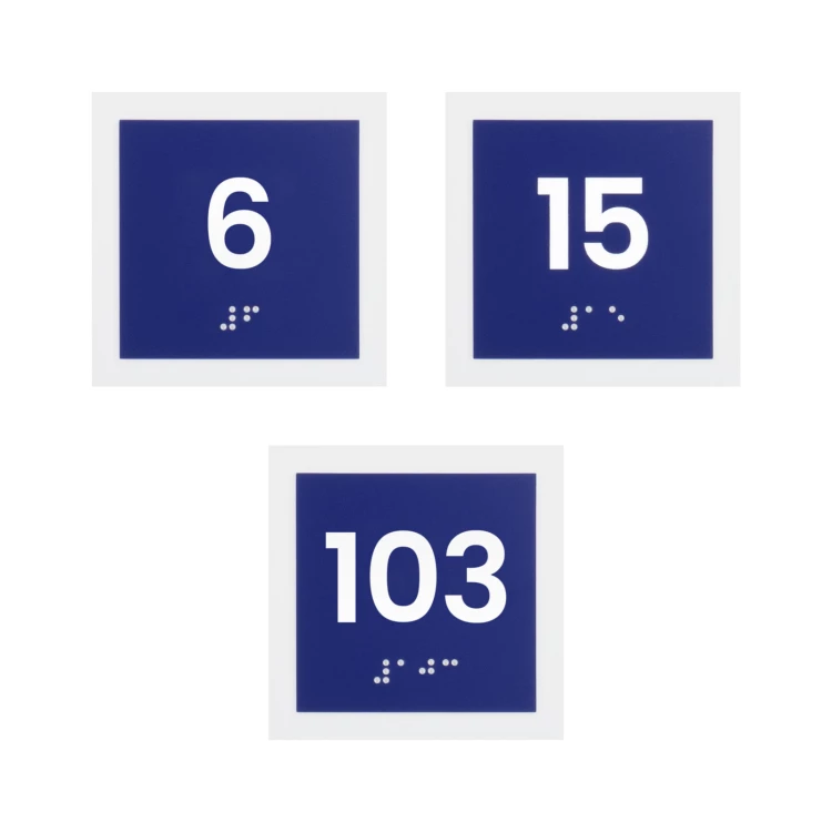Door or Wall Plaques with Any Number - Size 74x74mm - TAB561