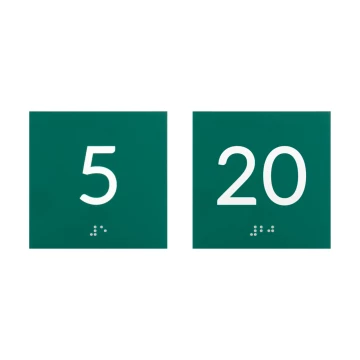 Door or Wall Plaques with Any Number - Size 80x80mm - TAB566