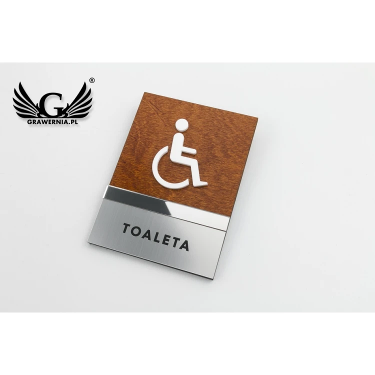 Toilet Signs made of Wood, Mirror, Plexi - size 110x150mm - TT032