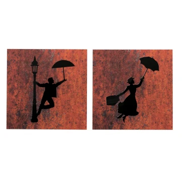 Toilet signs laminate textures cut through - acrylic base - dim. 150x150mm - TT038