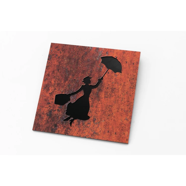 Toilet signs laminate textures cut through - acrylic base - dim. 150x150mm - TT038