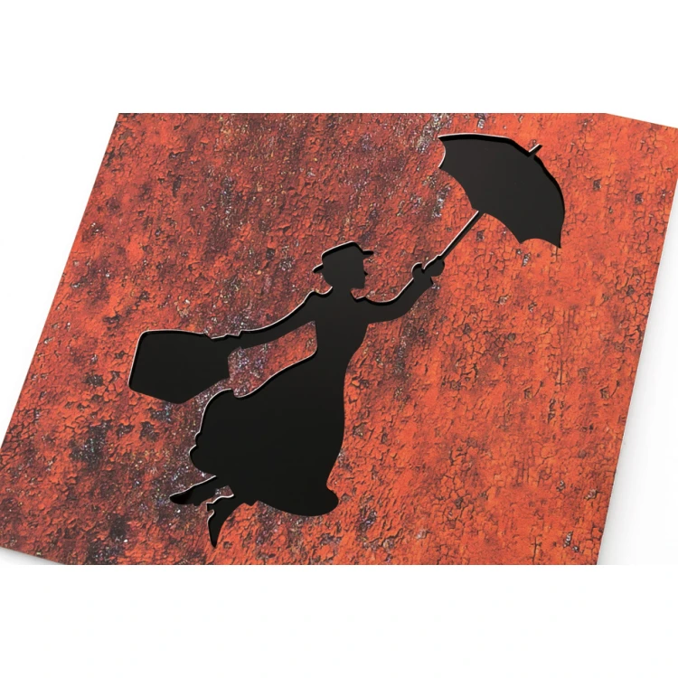 Toilet signs laminate textures cut through - acrylic base - dim. 150x150mm - TT038