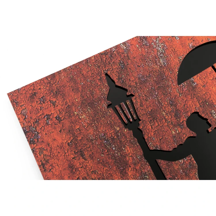 Toilet signs laminate textures cut through - acrylic base - dim. 150x150mm - TT038