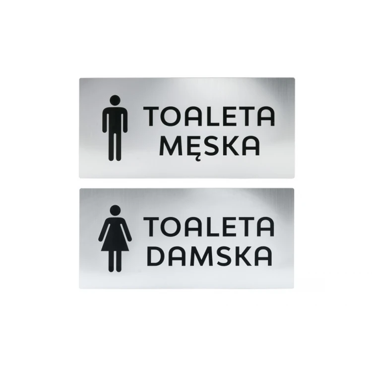Toilet Signs - Silver or Gold Laminate - Size 320x150mm - TT037