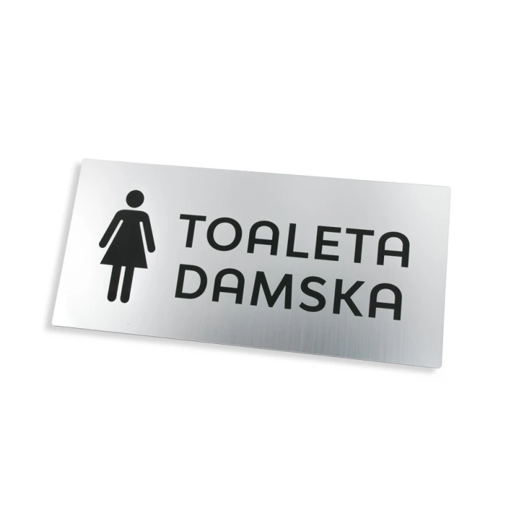 Toilet Signs - Silver or Gold Laminate - Size 320x150mm - TT037