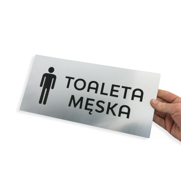 Toilet Signs - Silver or Gold Laminate - Size 320x150mm - TT037