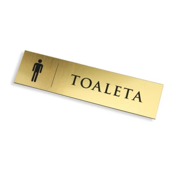 Toilet Signs - TT029 - size 20x5cm - gold color