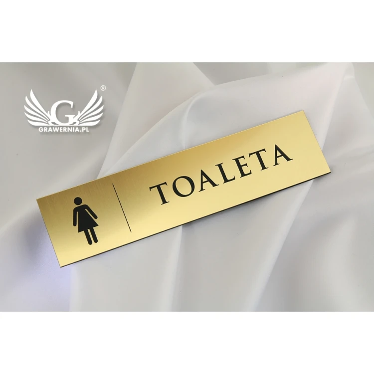 Toilet Signs - TT029 - size 20x5cm - gold color