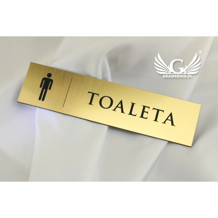 Toilet Signs - TT029 - size 20x5cm - gold color
