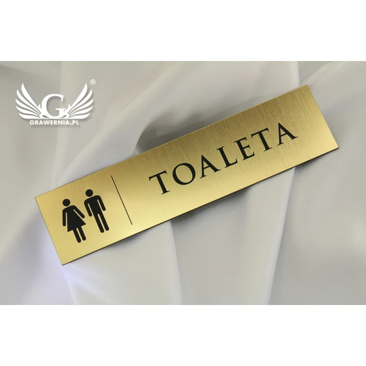 Toilet Signs - TT029 - size 20x5cm - gold color