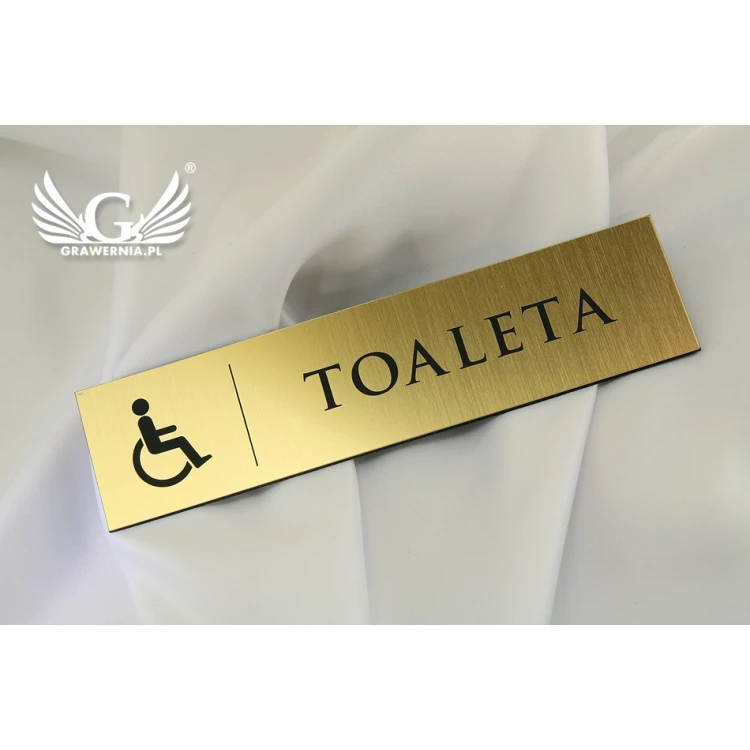 Toilet Signs - TT029 - size 20x5cm - gold color