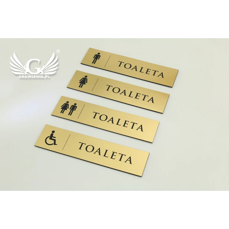 Toilet Signs - TT029 - size 20x5cm - gold color