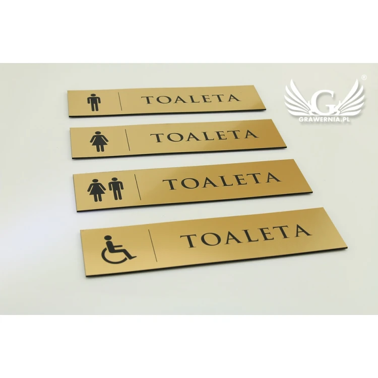 Toilet Signs - TT029 - size 20x5cm - gold color