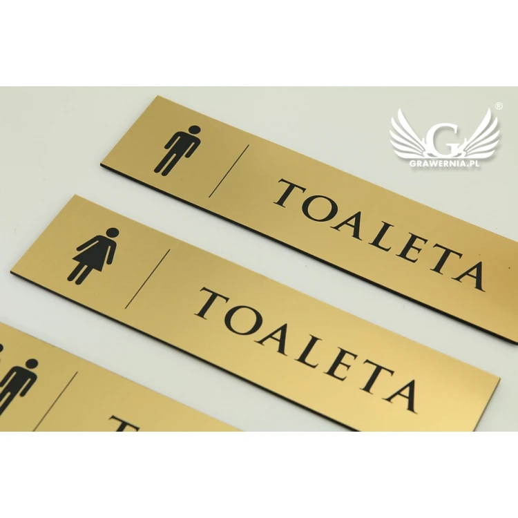 Toilet Signs - TT029 - size 20x5cm - gold color