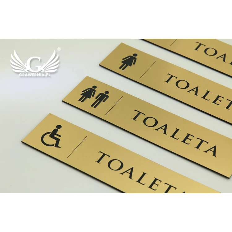 Toilet Signs - TT029 - size 20x5cm - gold color