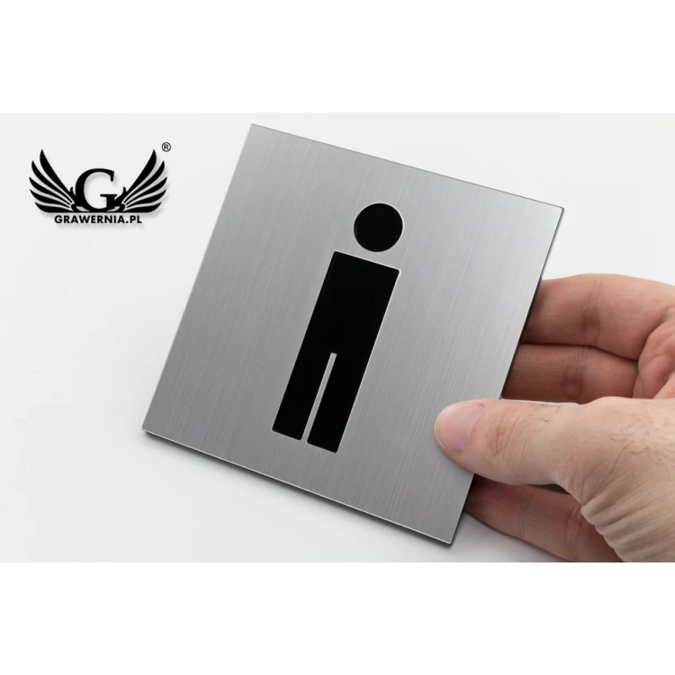 Laminate Toilet Signs Cut Through - Acrylic Base - Size 100x100mm - TT017