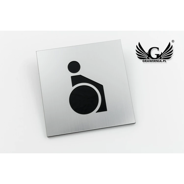 Laminate Toilet Signs Cut Through - Acrylic Base - Size 100x100mm - TT017