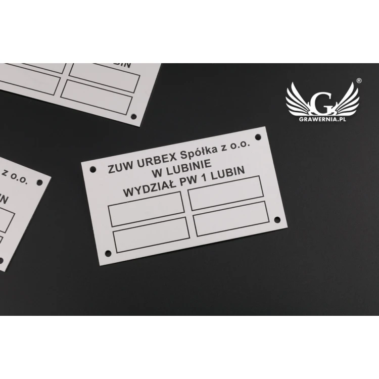 Name plates - anodised aluminium - indestructible print - 90x50mm size - TZN037