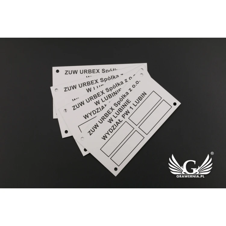 Name plates - anodised aluminium - indestructible print - 90x50mm size - TZN037