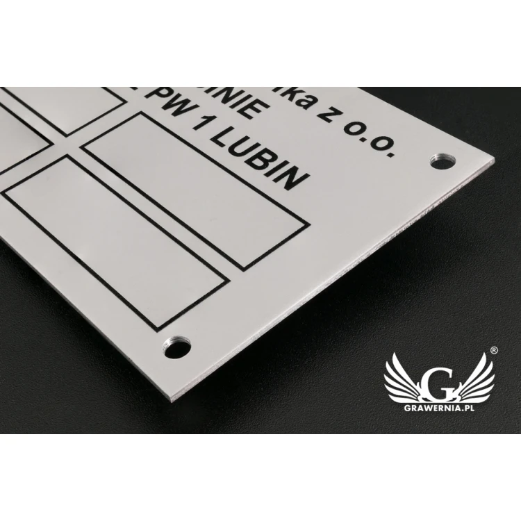 Name plates - anodised aluminium - indestructible print - 90x50mm size - TZN037