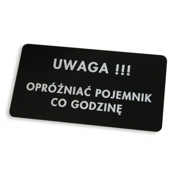 Description plates for machines and devices - size: 150x85mm
