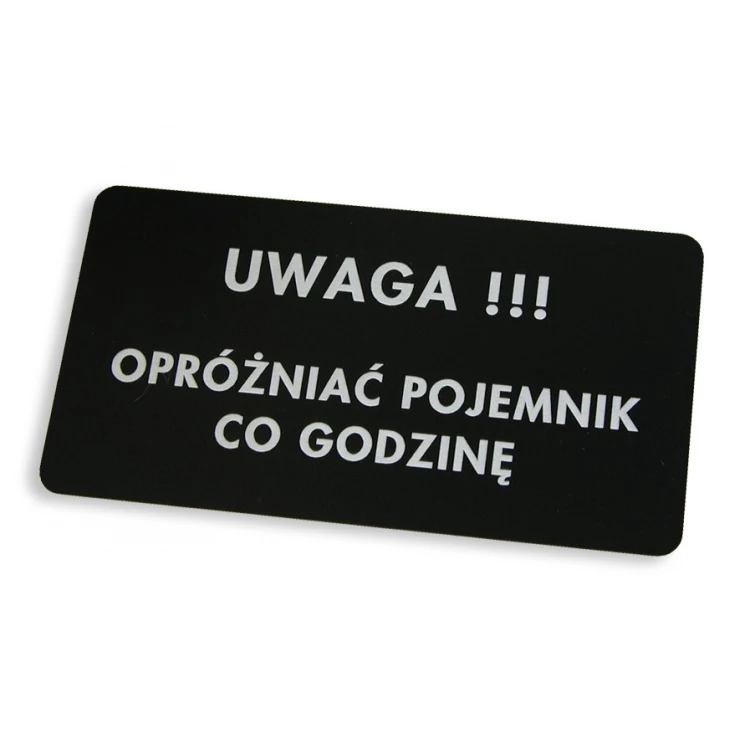 Description plates for machines and devices - size: 150x85mm