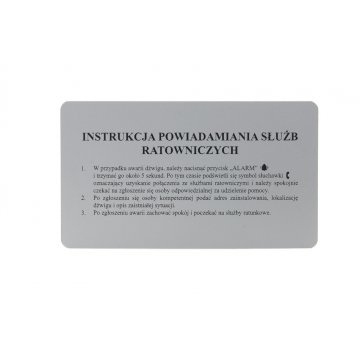 Engraved industrial plates made of aluply aluminium - dimensions: 175x100mm - TAB136