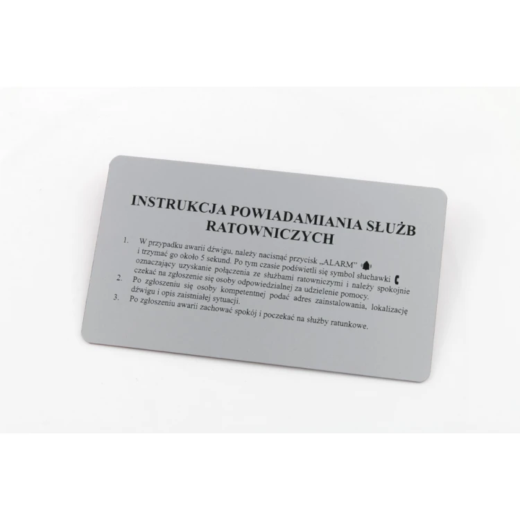 Engraved industrial plates made of aluply aluminium - dimensions: 175x100mm - TAB136