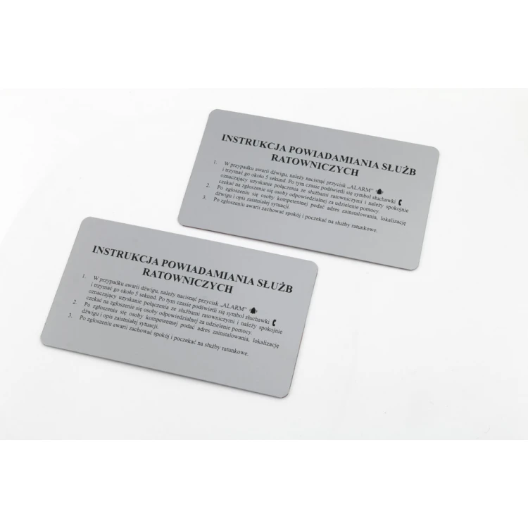 Engraved industrial plates made of aluply aluminium - dimensions: 175x100mm - TAB136