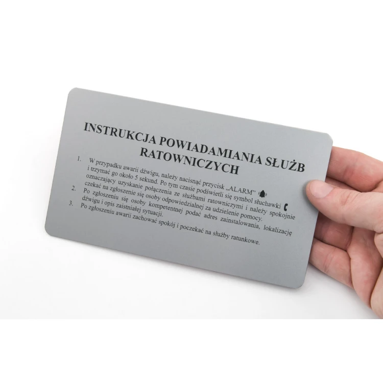 Engraved industrial plates made of aluply aluminium - dimensions: 175x100mm - TAB136