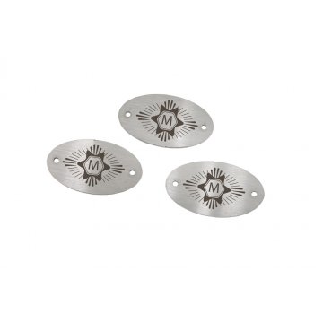 Brushed Steel Plates with Your Engraving - size 40x23x1mm - TAB123