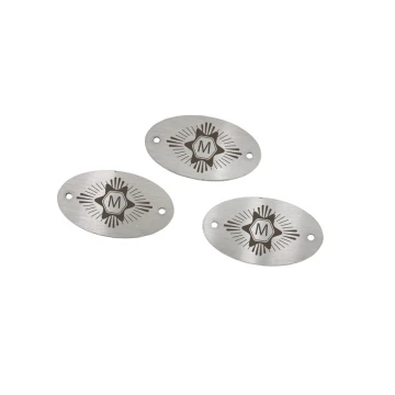 Brushed Steel Plates with Your Engraving - size 40x23x1mm - TAB123