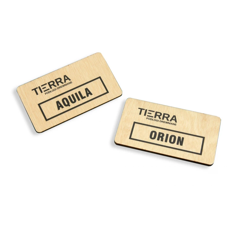 Wooden Plaques/Business Cards - UV PRINTING - size 90x50x3mm