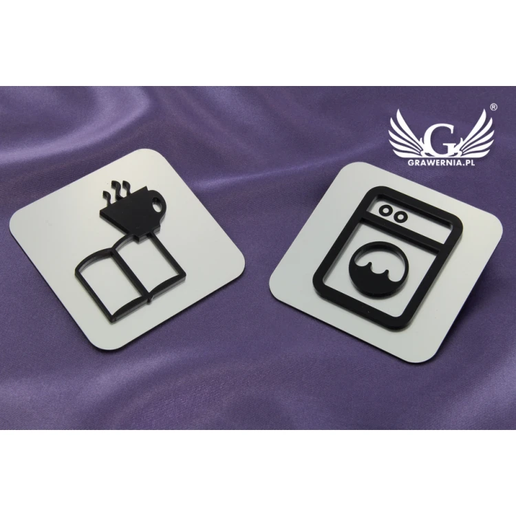 CONVEX TOILET AND HEALTH & SAFETY SIGNAGE - DIM. 80X80MM