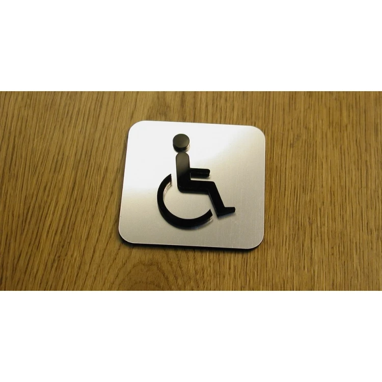 CONVEX TOILET AND HEALTH & SAFETY SIGNAGE - DIM. 80X80MM