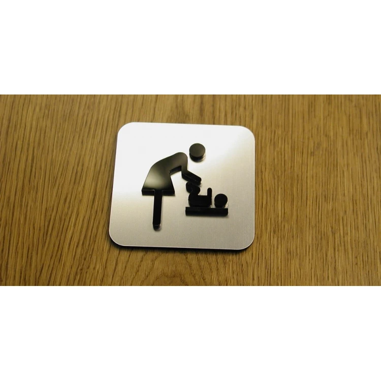 CONVEX TOILET AND HEALTH & SAFETY SIGNAGE - DIM. 80X80MM