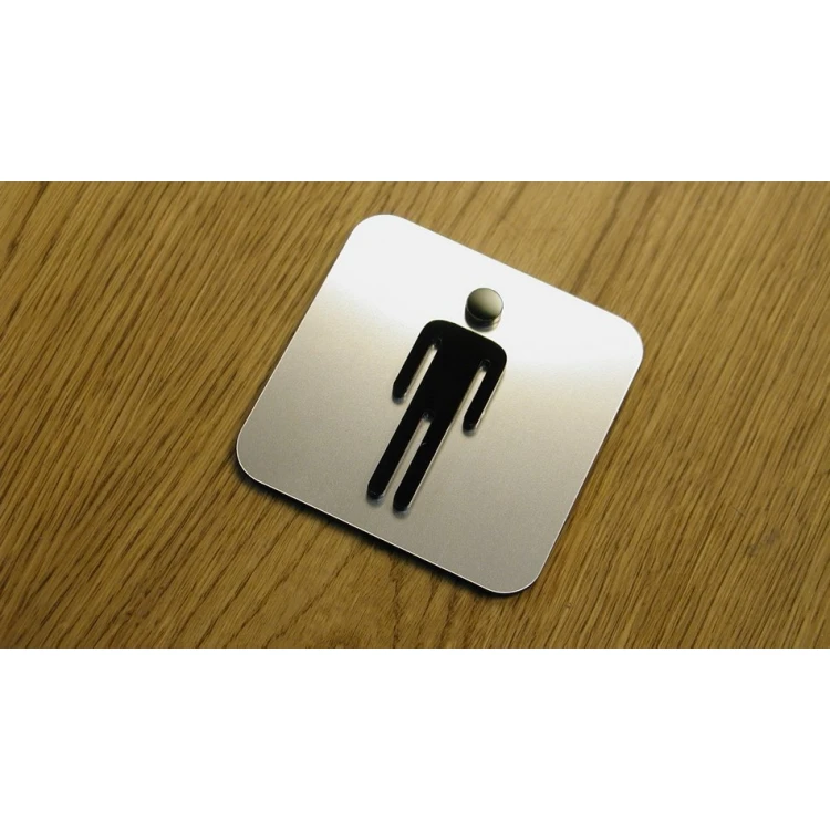 CONVEX TOILET AND HEALTH & SAFETY SIGNAGE - DIM. 80X80MM