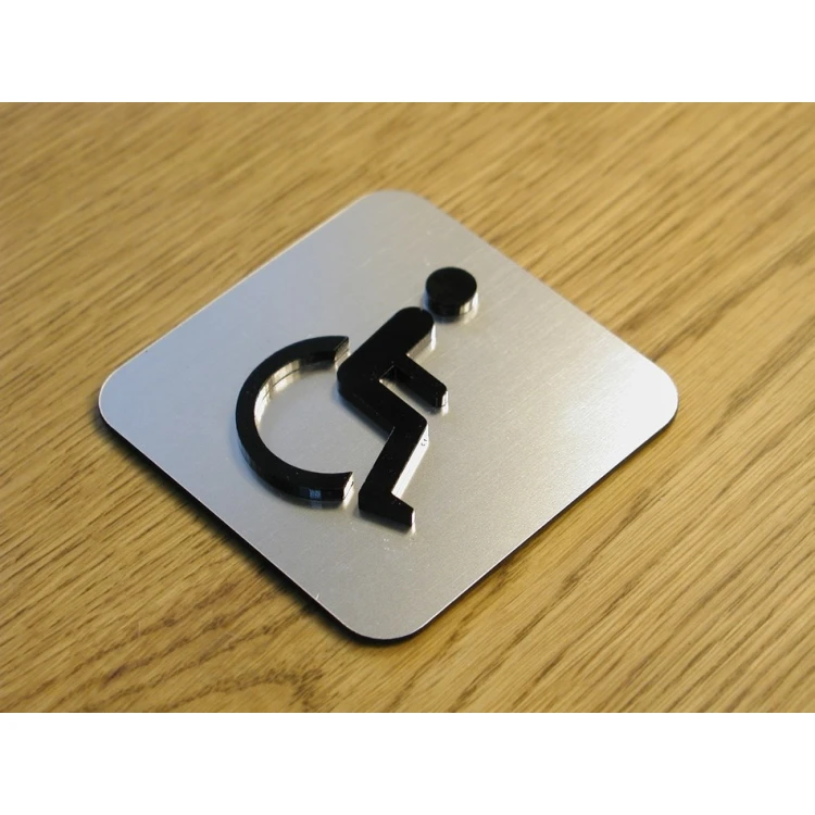 CONVEX TOILET AND HEALTH & SAFETY SIGNAGE - DIM. 80X80MM