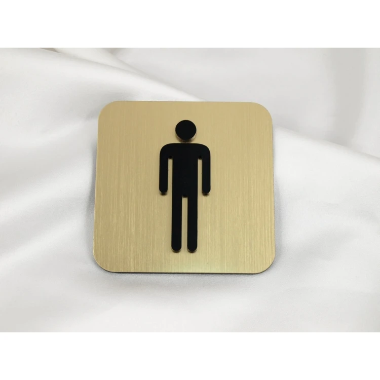 CONVEX TOILET AND HEALTH & SAFETY SIGNAGE - DIM. 80X80MM