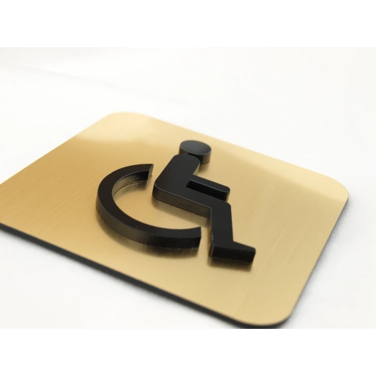 CONVEX TOILET AND HEALTH & SAFETY SIGNAGE - DIM. 80X80MM