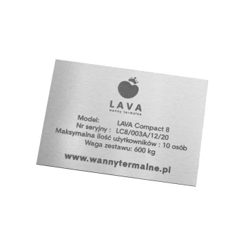 Laser Engraved Plate - DIBOND BRUSHED 3mm dimensions: 100x70mm - TAB124